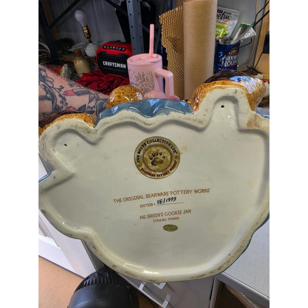 Boyds Collection Ms. Bruin's Cookie Jar Bearware Pottery Works 390000 Limited Ed
